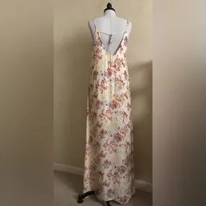 chinese dress ladies White Embroidered Scallop Hem Dress - Maxi Dresses